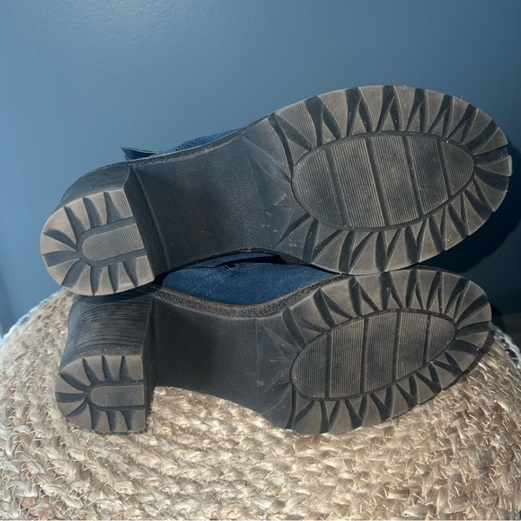 Mountain Sole Navy Suede Heeled Boots - Picture 8 of 8